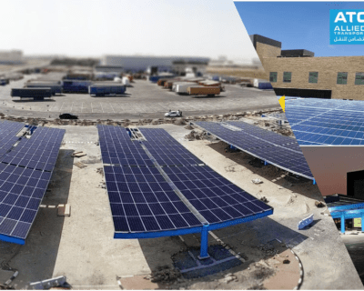 مشروع محطة طاقة شمسية بقدرة 651 كيلووات من ذروة القدرة، مثبتة على السقف و ومواقف السيارات، لشركة التضامن للنقل
